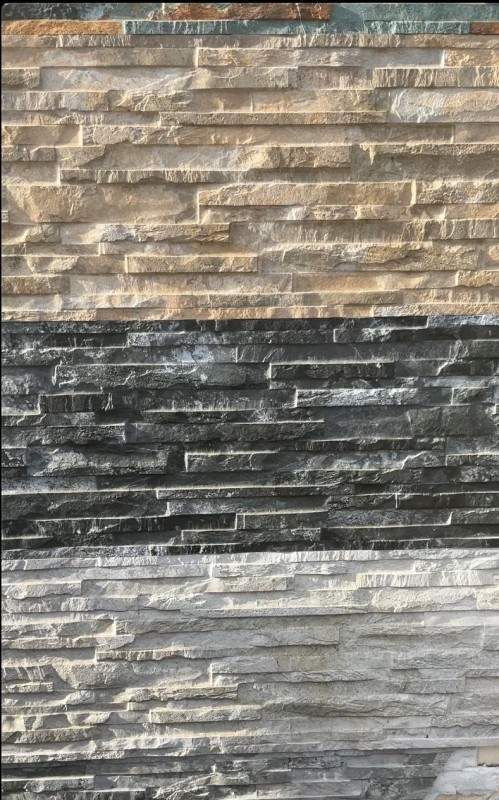 Carrelage effet parement de murs exterieurs avec reliefs- TK Carrelage Yvetot