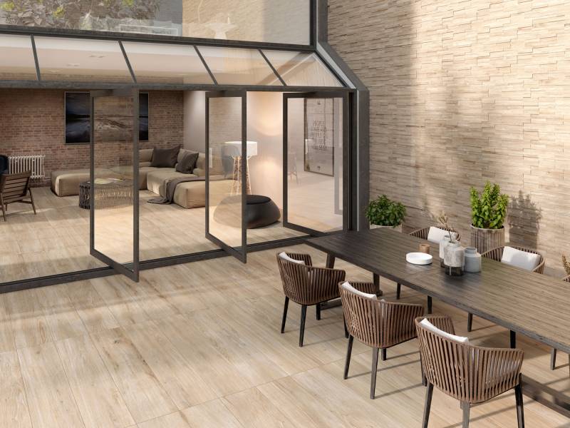 Vente de carrelage imitation bois pour terrasse extérieur proche de Rouen 76