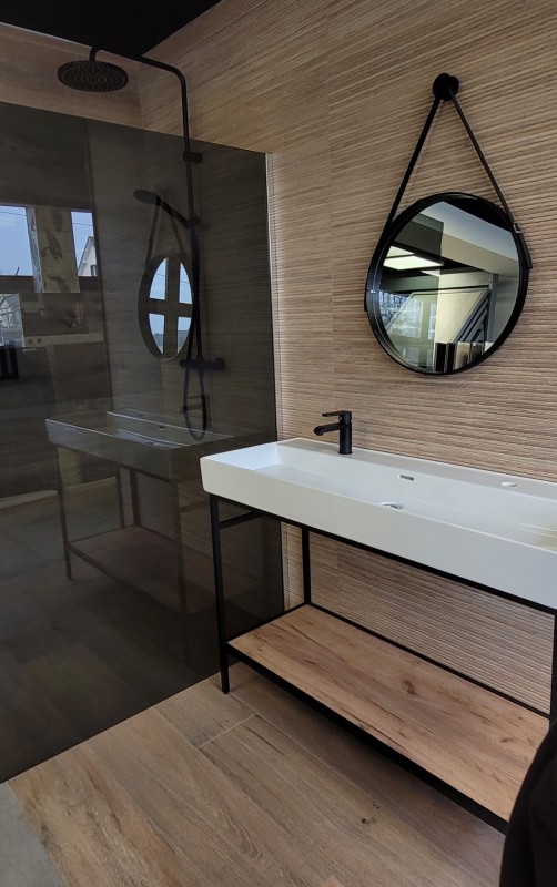 Vente de meubles et accessoires de salle de bain(vasque, miroir,douche…) à tk carrelage proche d’Yvetot