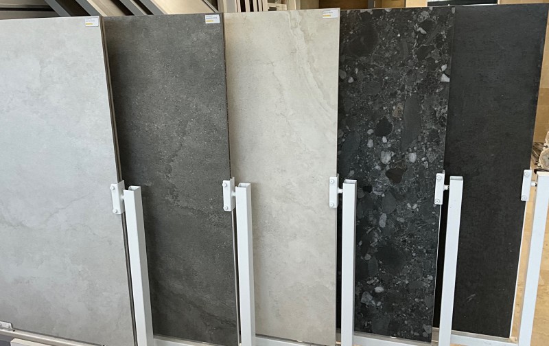 carrelage pour sol et murs noir effet ardoise