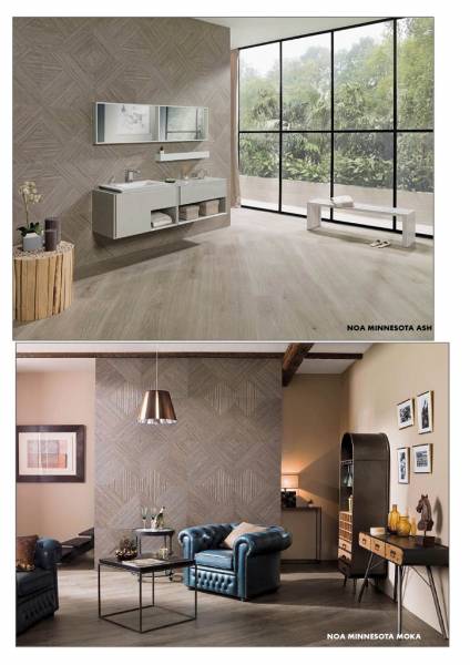 Vente de faïence imitation bois géométrique Porcelanosa