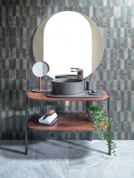 Vente de mosaïques mix, en pierre, en aluminium et en verre dans votre showroom