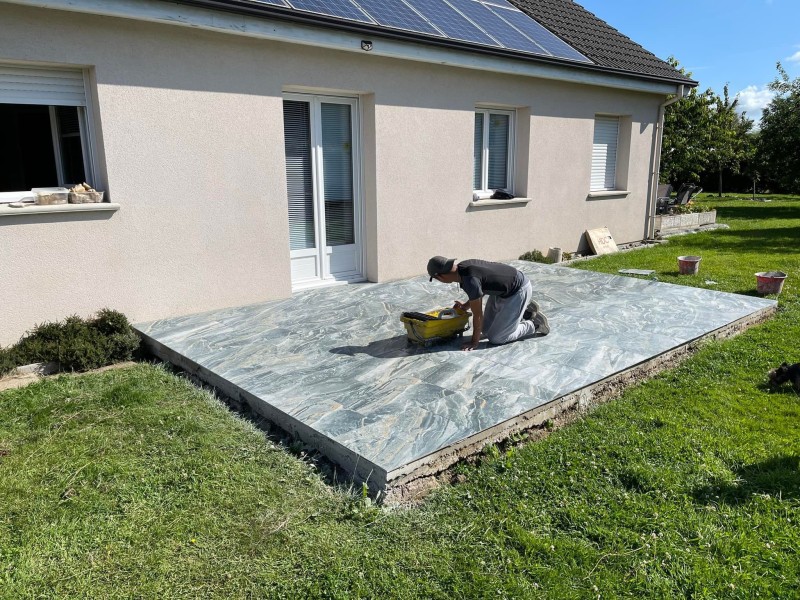 Chantier réalisé par des professionnels de chez TK Carrelage à Yvetot (76)