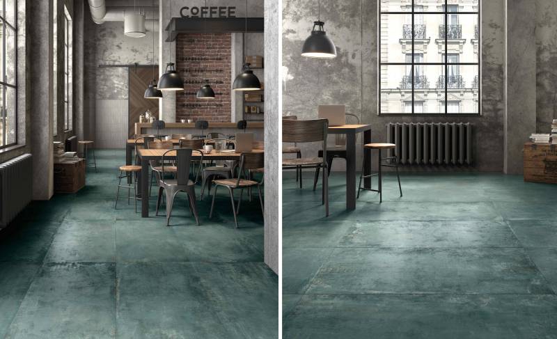 Carrelage intérieur et extérieur effet métallique Oxyd