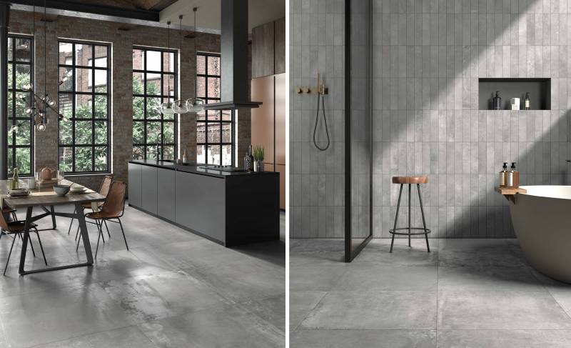 Carrelage intérieur et extérieur effet métallique Oxyd