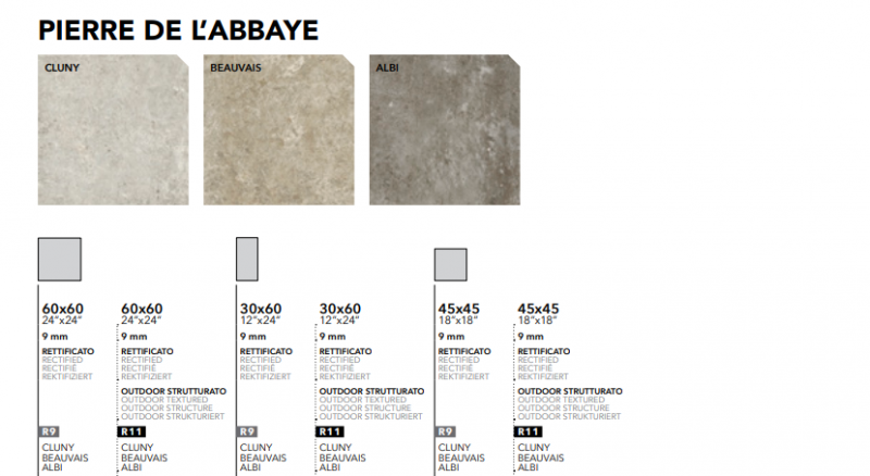 carrelage extérieur, pierre de L'abbaye