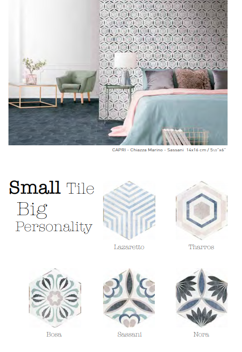 Carrelage intérieur à motifs hexagonal Capri