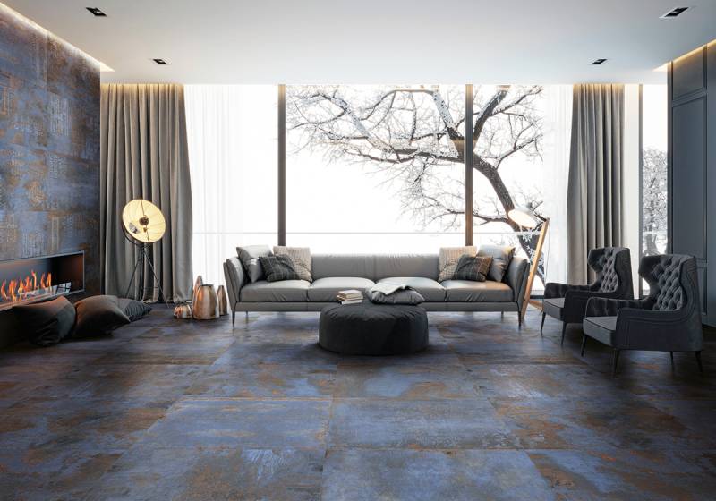 Carrelage intérieur et extérieur effet oxydé Flatiron