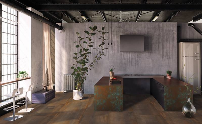 Vente de carrelage effet métal oxydé