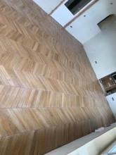 Notre zone d'activité pour ce service Tarif pour la pose d'un carrelage de caractère imitation parquet en bois en chêne clair à